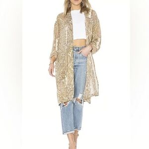 Free People Paisley Duster Kimono Robe:Whimsigoth Bohemian Cottagecore